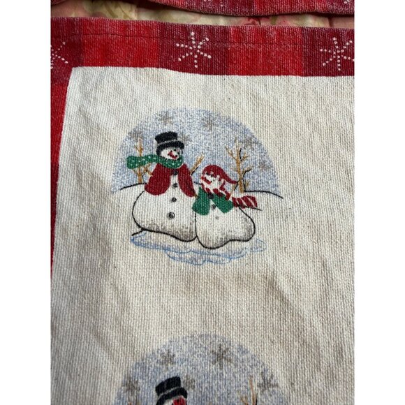 6 VTG East West Holiday Placemats Snowman Reversible table top decor granny read - Picture 8 of 13